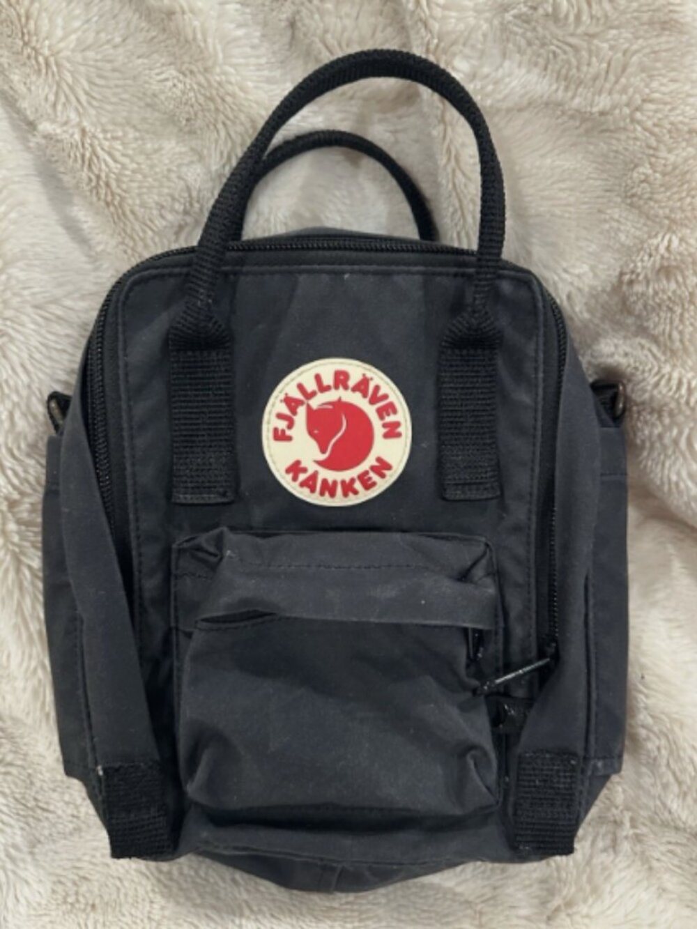 Fjallraven Kanken Mini Backpack Dark Gray Black Lightly Used - Picture 1 of 5